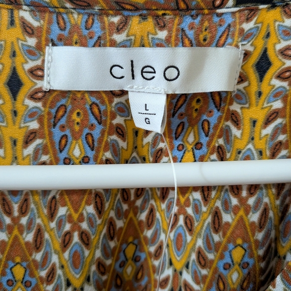 Cleo Long Sleeve Maxi Dress - Brown and Blue - Picture 3 of 11